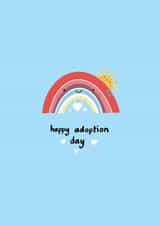Adoption card - rainbow & heart design - happy adoption day created by Palette&Petal
