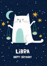 Libra Zodiac Sign Birthday Card created by Lucy Maggie Designs
