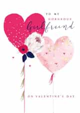 Beautiful Valentine's Day card for Girlfriend - heart balloons created by Hotchpotch 