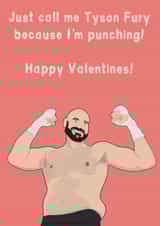 Tyson Fury Valentines Card created by The Crude Card Company