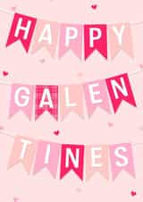 Cute Valentine's Card - Galentine's - Bunting created by The Girl Next Draw Cards