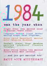 Married in 1985 - happy 40th wedding anniversary card created by Becka Griffin