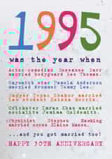 Married in 1995 - happy 30th wedding anniversary card created by Becka Griffin