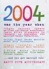 Married in 2005 - happy 20th anniversary card created by Becka Griffin