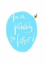 Funny anniversary card for a new dad created by Tough Love