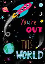 Cute 'Out of this world' Valentines card! created by Paula Bowles