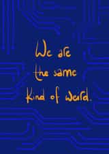 Valentine's Day card for partner – Hinge dating app – we are weird together. created by Tough Love