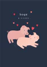 Gorgeous piggy couple Anniversary = Valentine's card for significant other created by Klara Hawkins