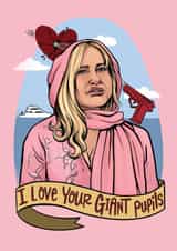 Funny Valentines Day card - I Love your Giant Pupils - The White Lotus created by Happy Rose