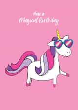 Cute Birthday Card - Magical - Unicorn created by TACHE