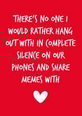 Funny Valentine's Day Card for Significant Other - On Our Phones created by Cards by Lee