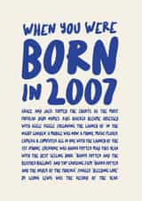 18th Birthday - Born in 2007 - Memories of 2007 created by Poppy Lane