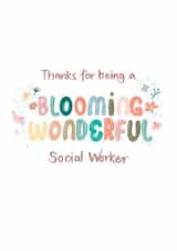 Thanks for being a blooming wonderful social worker created by Paperleaf Studios 