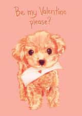 Cute Valentine Poodle Card for Significant Other created by Cocoapey