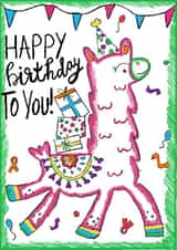 Happy Birthday To YOU! Lama Card created by WimCards