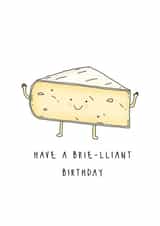 Cute Cheese Brie Birthday Card created by Elena Smith