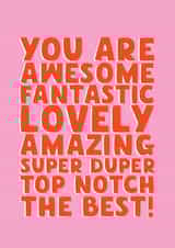 Cute Thank You Card -  'You Are The Best' - Appreciation created by Lucky Lemon Studio 