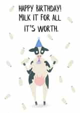 Help them Milk their birthday for all its worth with this punny birthday card! created by Laura Sadler