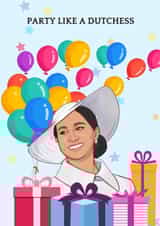 Celebrity Birthday Card - Meghan Markle - Party like a Dutchess created by Ellie & Co