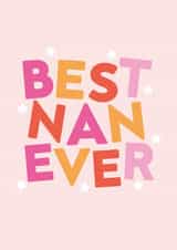Cute Birthday/Mother's Day Card - Best Nan Ever created by Seabird Studio