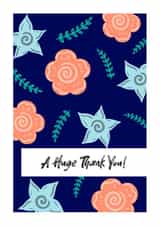 Cute floral Thank You card for her, friend, teacher created by Bloom & Lark Designs