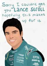 A Lance Stroll celebration card for all created by Amber Kilsby