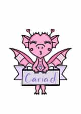 Super cute Welsh language card, perfect for celebrating St. Dwynwen’s Day. created by Paperleaf Studios 