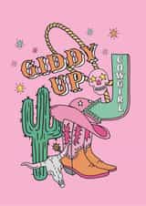 Fun Birthday Card - For Her - Cowgirl created by Talk & Tell