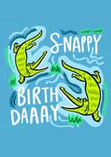 Funny Birthday Card - Child - Crocodile - Snappy Birthday created by Lazybonesprint