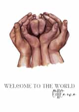 Welcome to the world little one new baby card created by Ruby and Ophelia