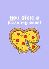 Pizza my heart valentines card created by Beth Ross