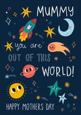 Cute Mother's Day Card - Mummy - Out of this World created by Becky Down