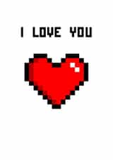 Cute retro pixel art card for the special gamer in your life created by Dan Likes to Draw