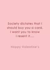 Jaded Valentine's Card from Resentful Partner created by Hoobynoo