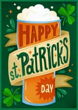 St. Patrick's Day Card - Pint - Beer - Clover created by Daria Radzhabova