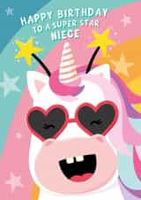 Cute Birthday Card - Niece - Unicorn created by Macie Dot Doodles