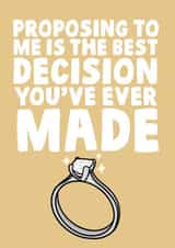 Cute Engagement Card - Propose - Best Decision Ever Made created by Studio Doodles