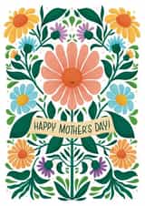 Cute Mother's Day Card - Floral - Flowers created by Jess Bright Design