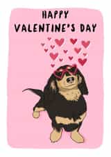 Cute Valentine's Day Card for Significant Other - Dachshund Valentine's Day Card created by TheYoungBandit .