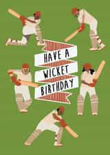 Retro Cricket Birthday Card created by Vallely Studios