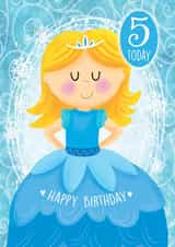 Cute Birthday Card - Ice Princess - 5 created by Trudles Doodles Handmade