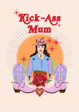 Card for Kick Ass Mum - Card for Mother's Day - Card for Mother's Birthday created by AmySrvc Illustration