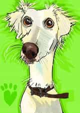Funny character dog card to send your loved one created by Higgledy Prints