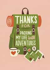 Fun Valentines or Anniversary Card for Significant Other - Adventure Backpack created by Bird & Co Studio