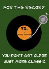 Happy 70th birthday, featuring classic vinyl created by Rae of Sunshine