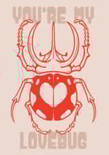 A Unique Heart Beetle Card For Your One & Only Love Bug created by Lavinia Roth
