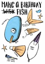 Funny Make a Birthday Fish Card created by TS Wolfe