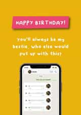 Happy Birthday Bestie - Voice Note - Funny created by Hartfelt Designs