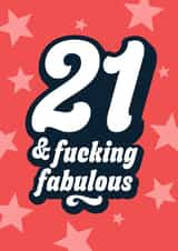 21st birthday card - fucking fabulous created by Blush & Blossom 