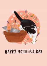 Cute Mother's Day card - Cat - Garden created by Rachael Powick